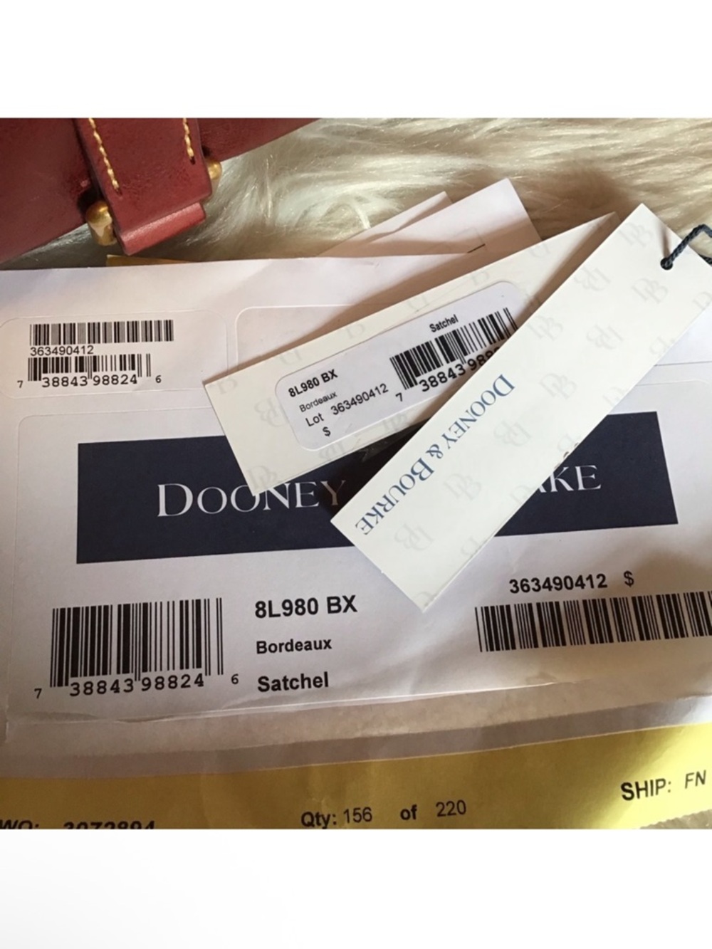 Dooney and Bourke Florentine Satchel in Bordeaux - Picture 16 of 16